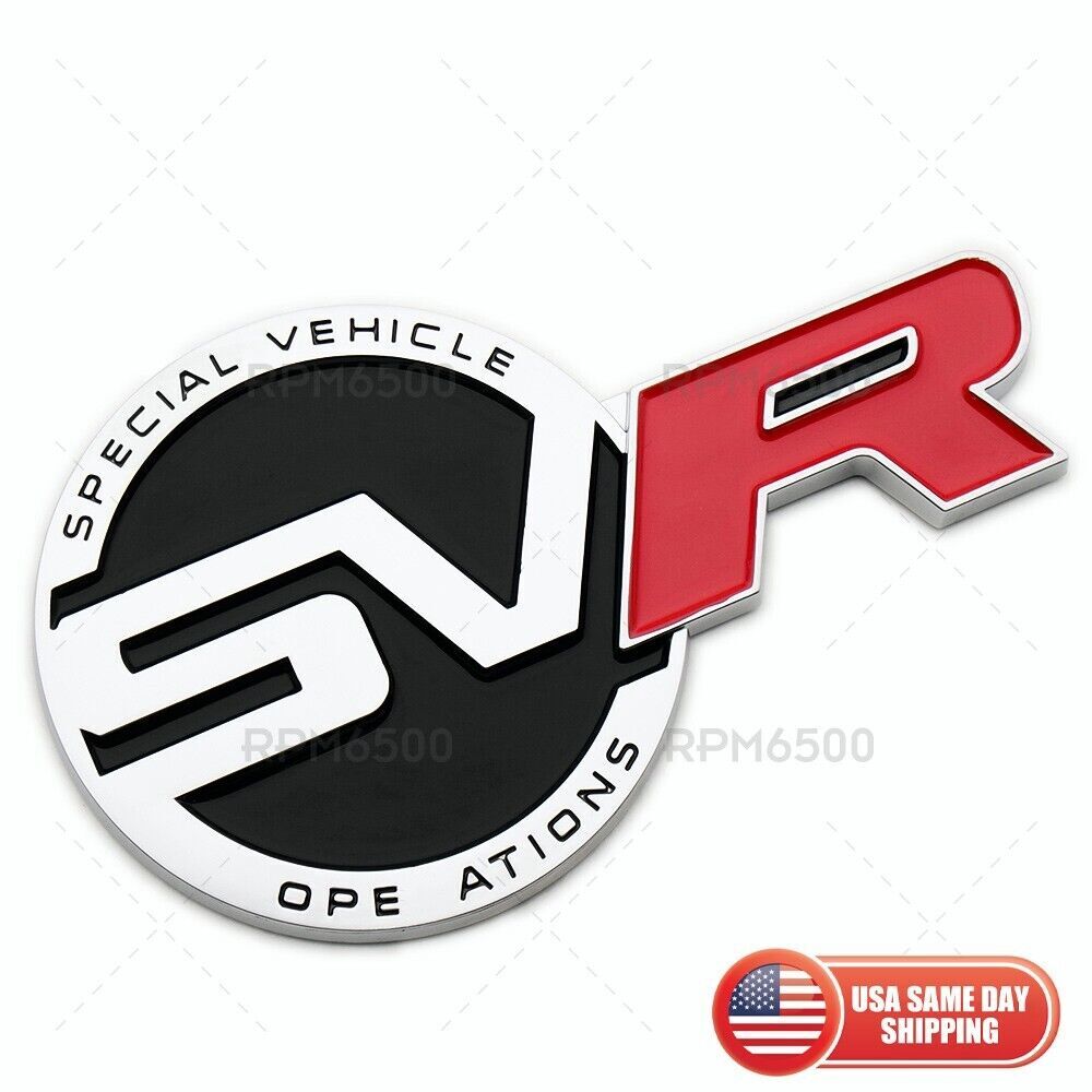Land Rover 3D Car SVR Special Vehicle Operations OEM Vehicle Logo Badge Emblem
