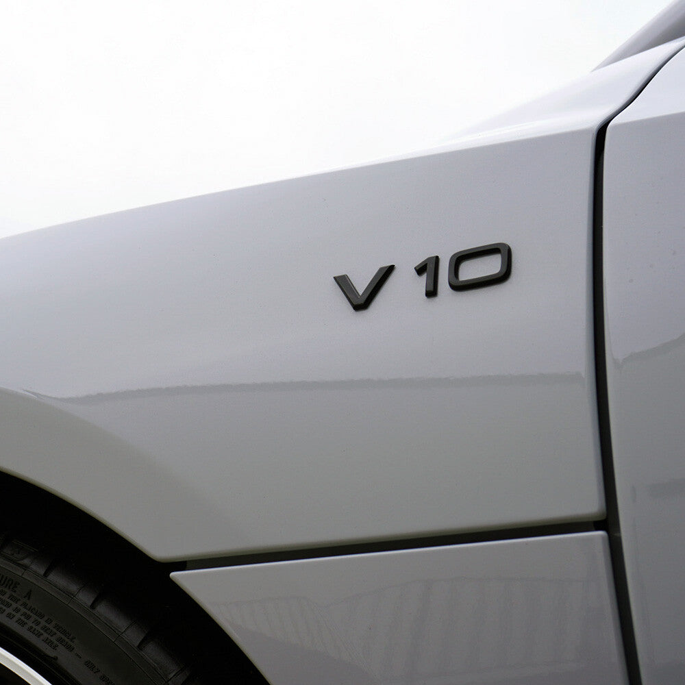 2x Audi Matte Black V10 Side Fender Marker Letter Nameplate Emblem Badge Sport