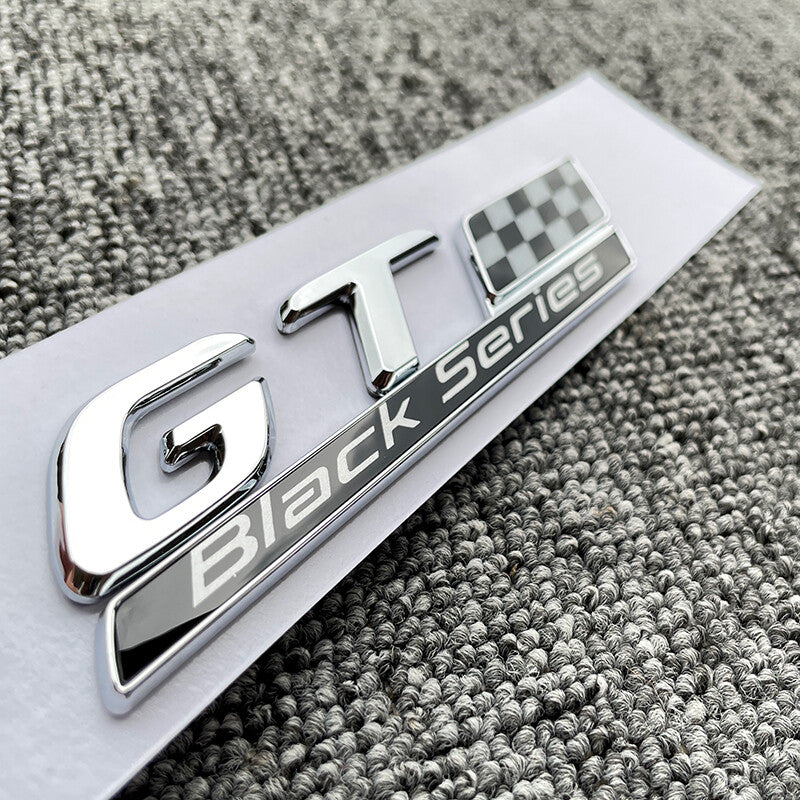 New Chrome GT Black Series AMG Emblem Rear Lid Badge For Mercedes GTS GTR R190