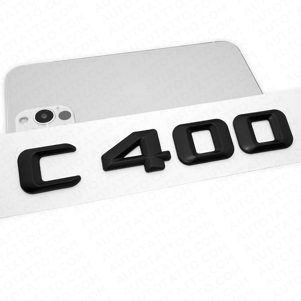 2015 C400 Emblem Trunk Lid Letter Logo Nameplate Badge Decorate AMG Matte Black