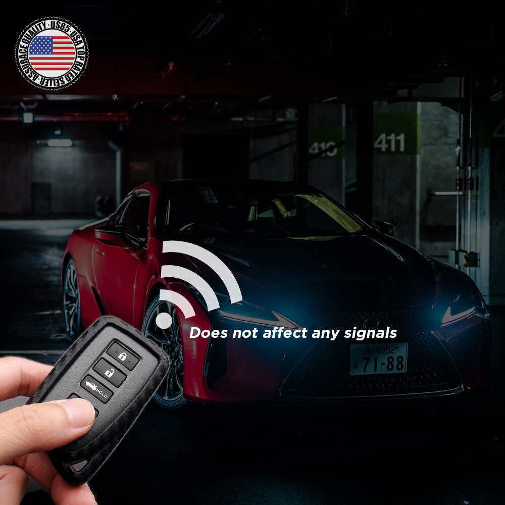 Carbon Fiber Style For Lexus Remote Key Fob Case Shell + Keychain Protect GIft