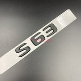Matte black S63 AMG V8 BITURBO 4 MATIC Trunk Emblem Badge Sticker For Mercedes