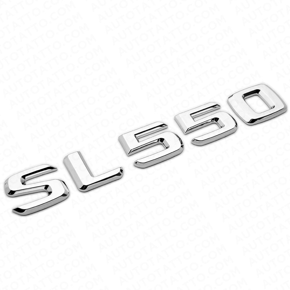 01-14 SL 550 AMG Letter Emblem Trunk Logo Nameplate Badge Decorate Sport Chrome