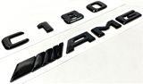 C180+AMG BLACK FOR MERCEDES REAR TRUNK EMBLEM BADGE NAMEPLATE DECAL NUMBERS