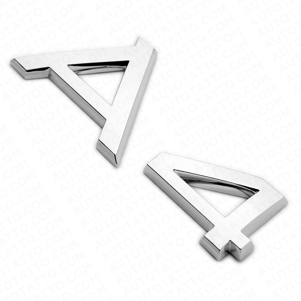 For Audi A4 OEM Chrome Rear Letter Tail Badge Trunk Emblem Badge Logo Sport