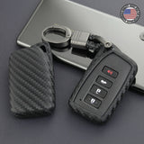 Carbon Fiber Style For Lexus Remote Key Fob Case Shell + Keychain Protect GIft