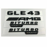 Black Trunk Emblems Badges for Mercedes Benz W166 C292 GLE43 AMG BITURBO 4MATIC