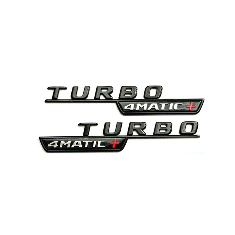 Gloss Black Turbo 4MATIC+ Side Decal Badge For Mercedes- CLA250 CLA45S A45 W118