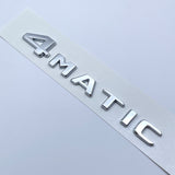 NEW 4Matic Chrome Silver Car Rear Trunk Lid Sticker Emblem For Mercedes 2017-23