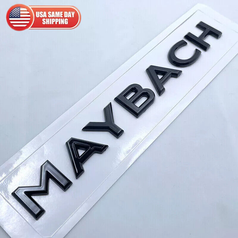 4x For Mercedes W222 S-Class Maybach Set Fender Side Rear Trunk Badge Deco Black