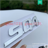 For Maserati Newer Quattroporte Ghibli SQ4 Rear Script Emblem Badge Shiny Silver