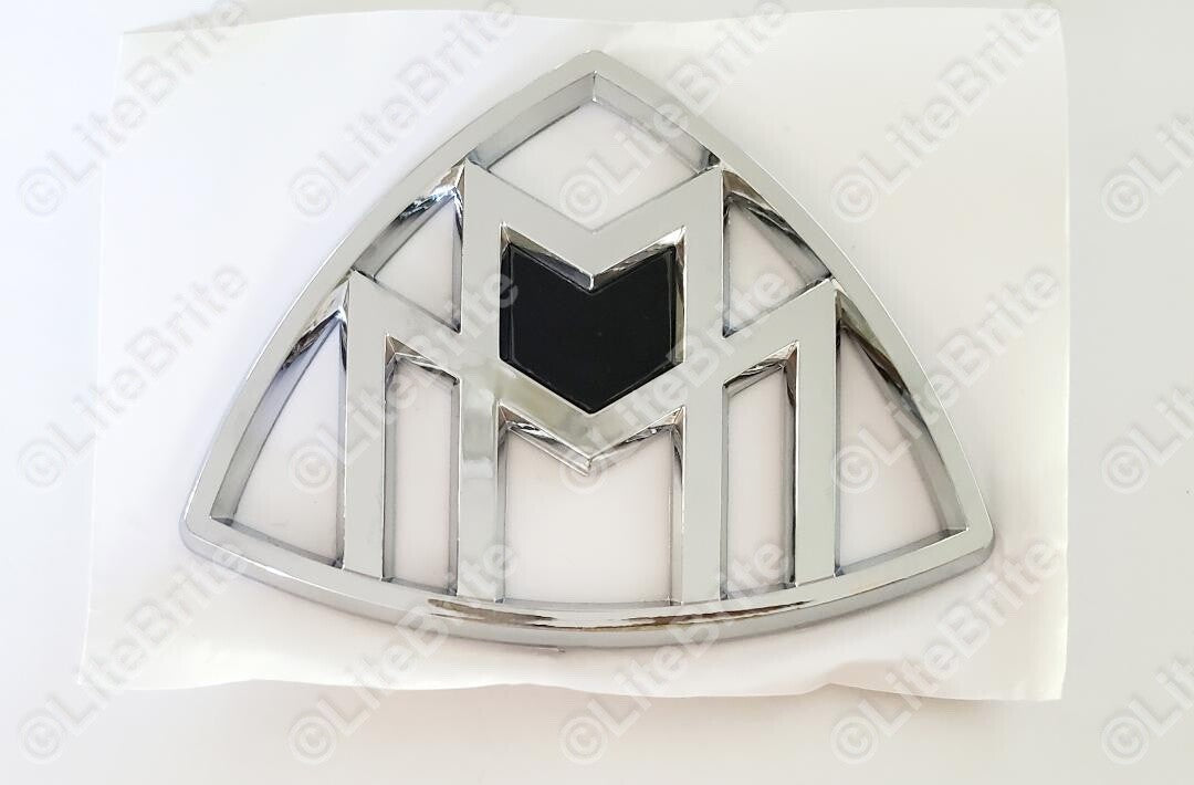 Bright Silver Rear Trunk Standing Emblem For Mercedes Maybach S Class S400 S500