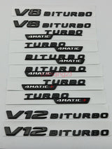 Matte black GLE43 AMG BITURBO 4MATIC Trunk Emblem Badge Sticker Mercedes