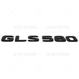 For Mercedes GLS580 Letter Emblem Liftgate Badge AMG Sport Gloss Black