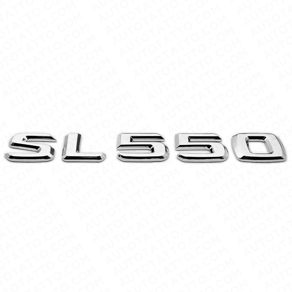 01-14 SL 550 AMG Letter Emblem Trunk Logo Nameplate Badge Decorate Sport Chrome