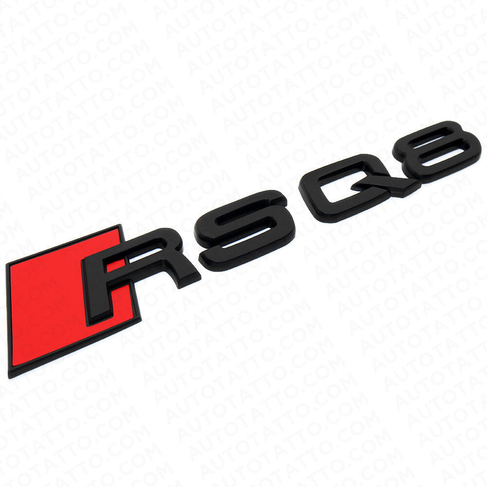 Audi RS Q8 Matte Black Rear Letter Liftgate Nameplate Trunk Emblem Badge Sport