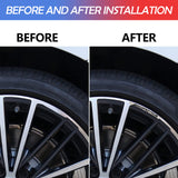 4Pcs Wheels Rim Stickers Fit for AMG Chrome Black Metal Strong Adhesive Decals