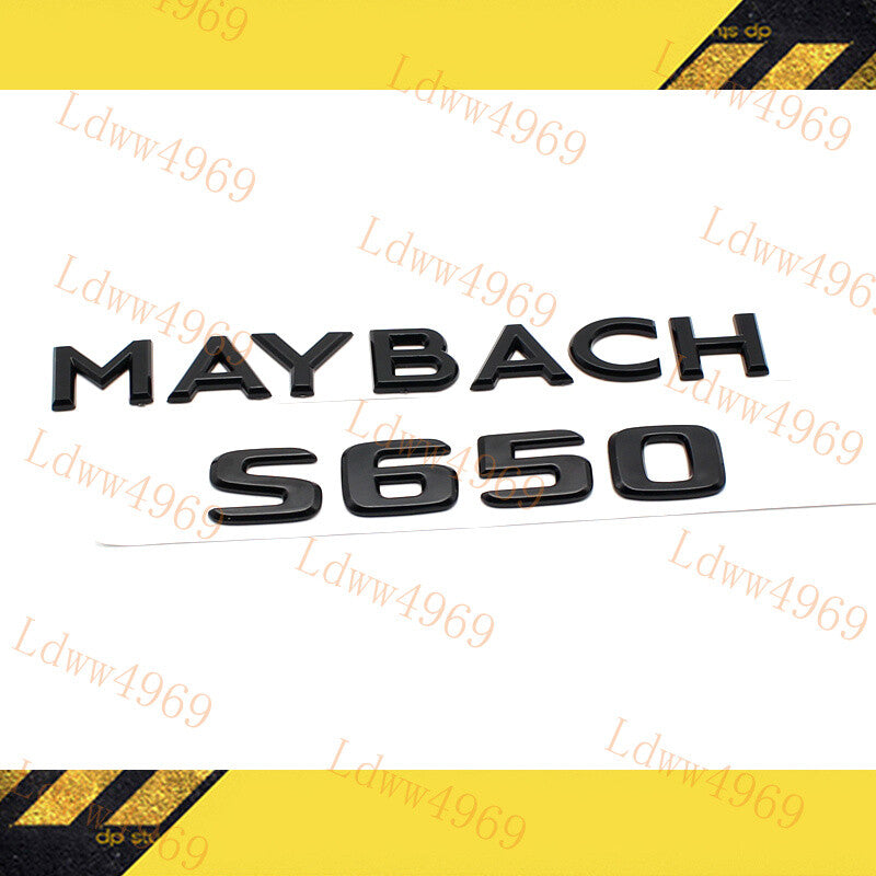For S-Class W222 S650 Maybach Glossy Black Rear Trunk Emblem Decal Badge Sticker