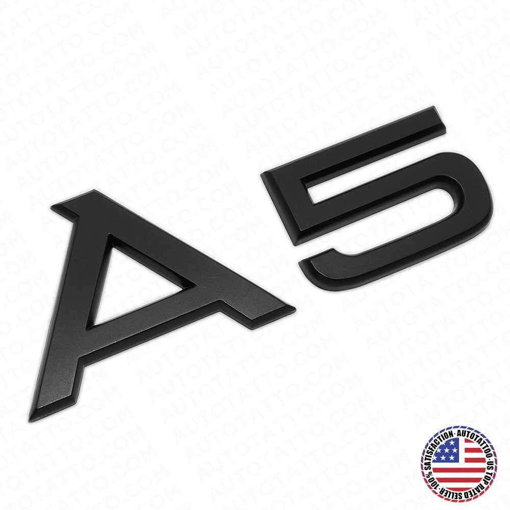 Audi A5 Matte Black Rear Letter Tail Badge Trunk Emblem Badge Sport Sline