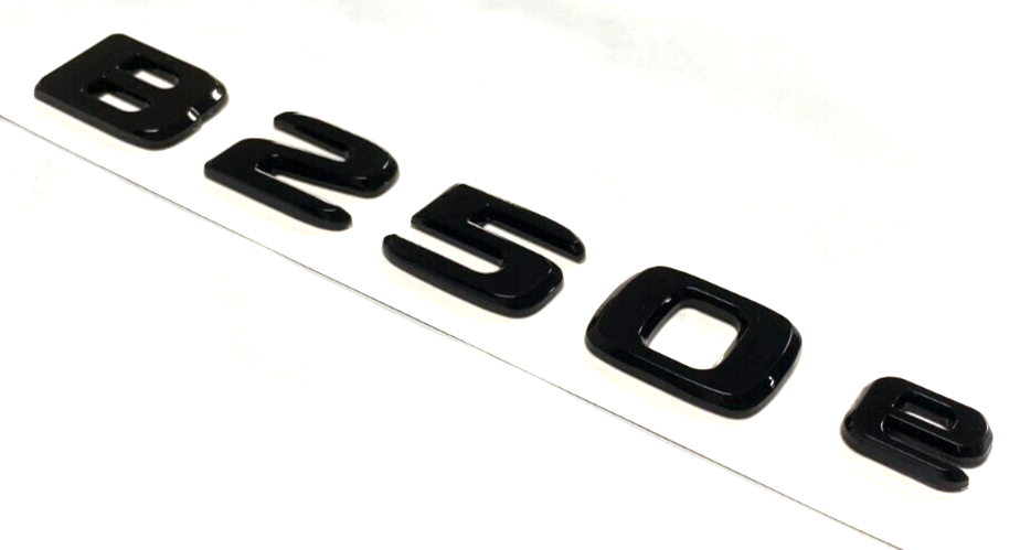 BLACK B250e FOR MERCEDES REAR TRUNK EMBLEM BADGE NAMEPLATE DECAL LETTERS