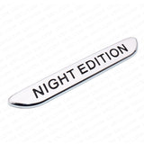 2pcs 3D Night Edition Fender Marker Car AMG Logo Badge Emblem Sport Decoration