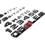 1Set 3D Gloss Black“AMG + C 63 S + BITURBO” Emblem car sticker for Mercedes Benz