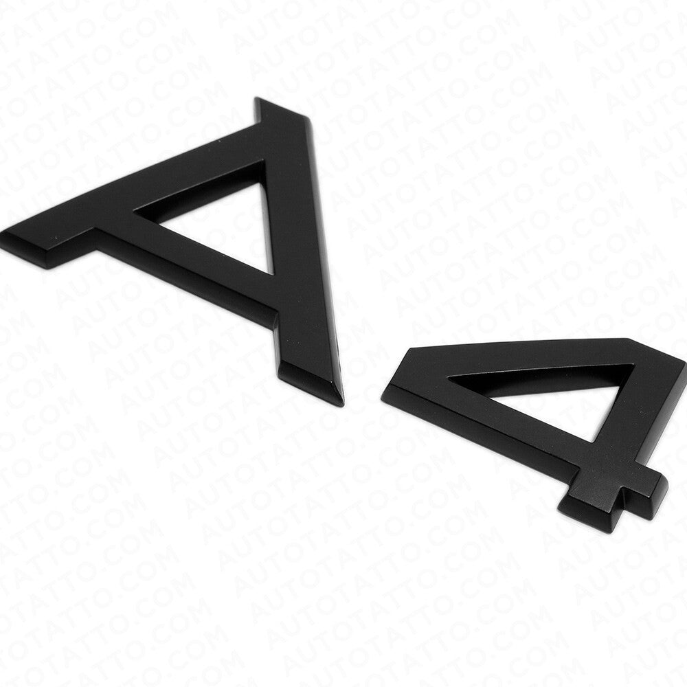 For Audi A4 Matte Black Rear Letter Tail Badge Trunk Emblem Badge Logo Sport