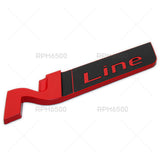 Universal Car Fender Side Marker Logo Badge Nameplate Emblem Sport Red & Black