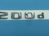 Chrome " E200d " Number Letters Rear Trunk Badge Emblem for Mercedes Benz E200d