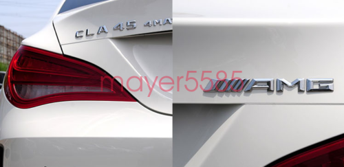 GLA45 + AMG + TURBO 4 MATIC Letters Trunk Embl Badge Sticker for Mercedes Benz