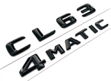 BLACK CL63+4MATIC FOR MERCEDES CL63 REAR TRUNK NAMEPLATE EMBLEM BADGE DECAL