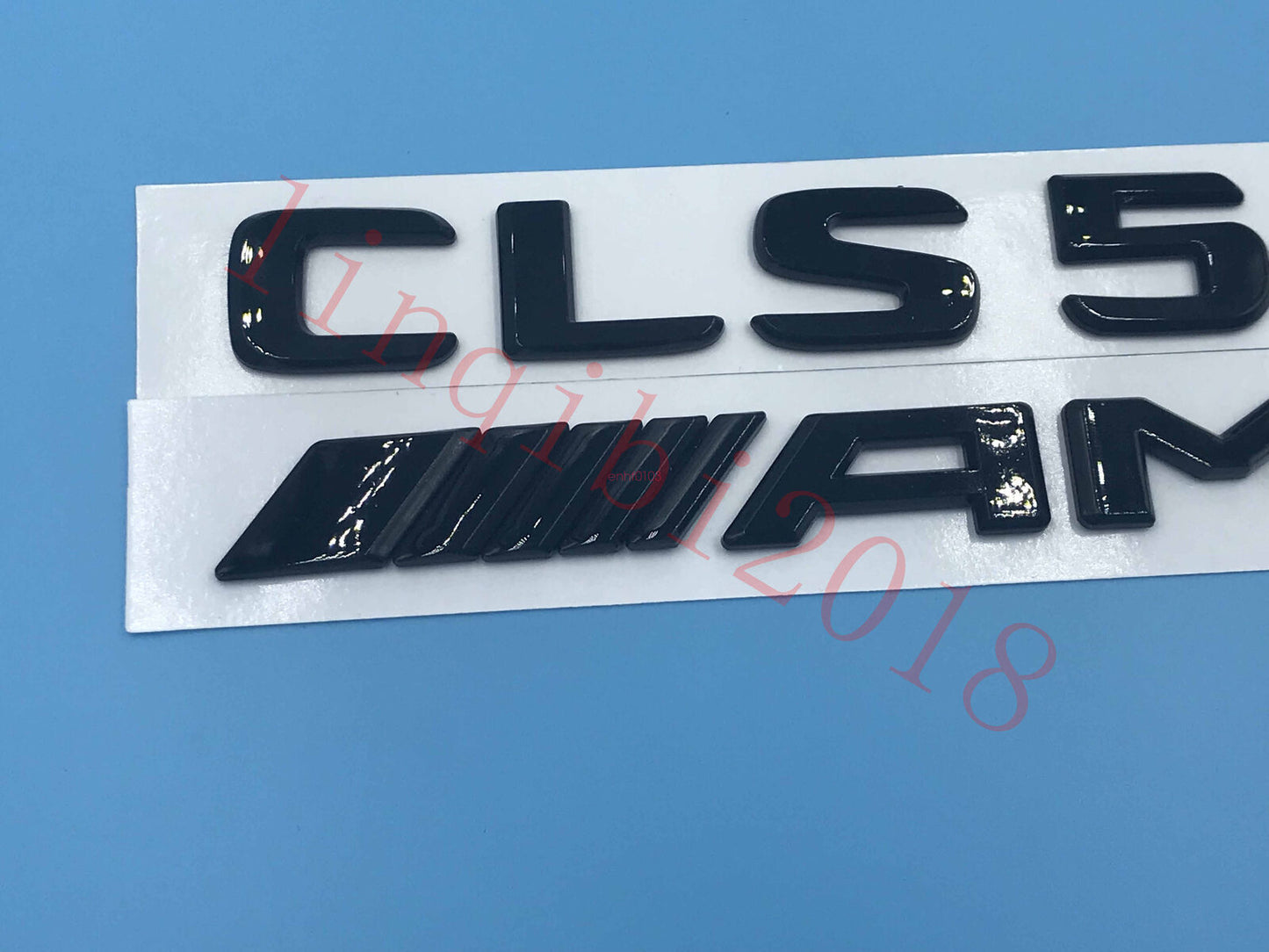 NEW Gloss Black " CLS55 AMG" Letters Trunk Embl Badge Sticker for Mercedes Benz