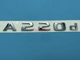 Chrome " A220d " Number Letters Rear Trunk Badge Emblem for Mercedes Benz A220d