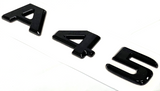 A45 BLACK FOR MERCEDES REAR TRUNK EMBLEM BADGE NAMEPLATE DECAL LETTER NUMBERS