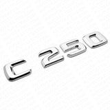 12-15 C 250 Letter Emblem 3D Trunk Logo Nameplate Badge Decoration AMG Chrome