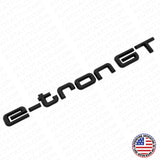 Audi e-tron GT Matte Black Rear Letter Liftgate Nameplate Trunk Emblem Badge