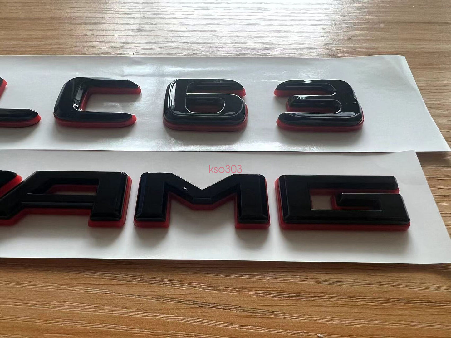 Black RED Number Letters Rear Trunk Badge Emblem for GLC63 AMG