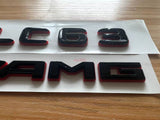 Black RED Number Letters Rear Trunk Badge Emblem for GLC63 AMG