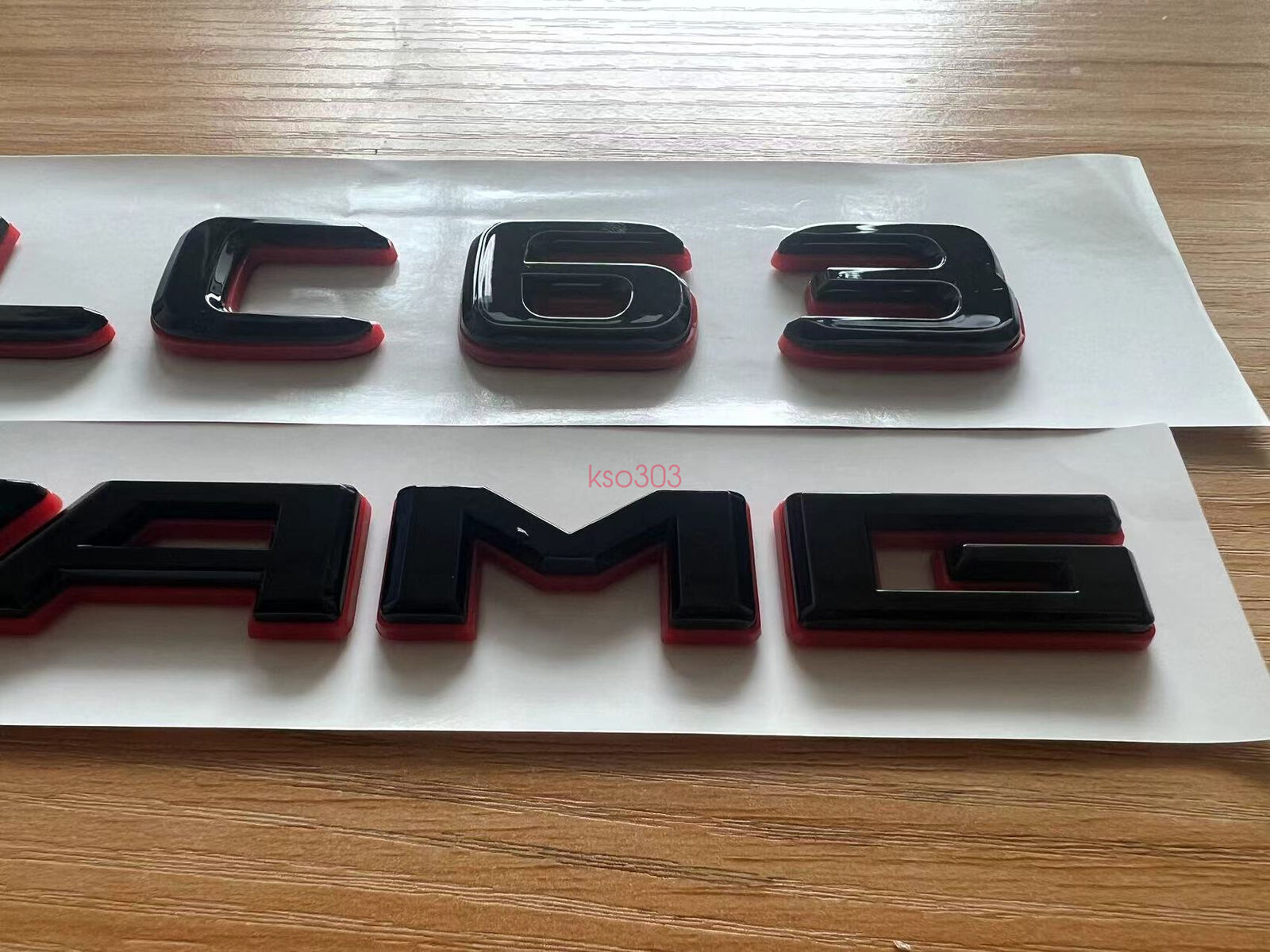 Black RED Number Letters Rear Trunk Badge Emblem for GLC63 AMG