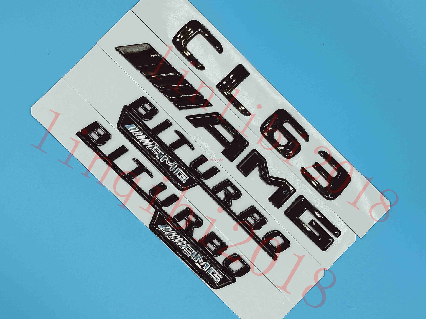 Gloss Black Flat " CL63 AMG BITURBO " Trunk Embl Badge Sticker for Mercedes Benz