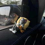 Tom Jerry Cartoon Car Ornament Cute Handmade Doll Interior Accessories