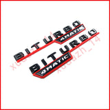 Gloss Black & Red C43 S AMG BITURBO 4MATIC Badge Emblem Set For Mercedes Benz