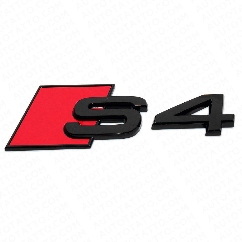 For Audi S4 Gloss Black Rear Letter Tail Badge Trunk Emblem Badge Logo Sport