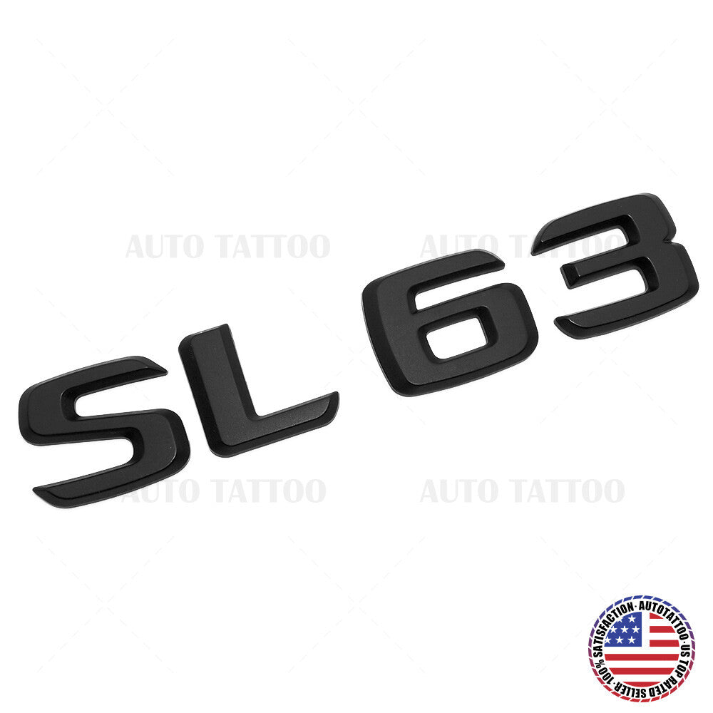 07-14 SL 63 AMG Letter Emblem Trunk Logo Nameplate Badge Decorate Sport Black