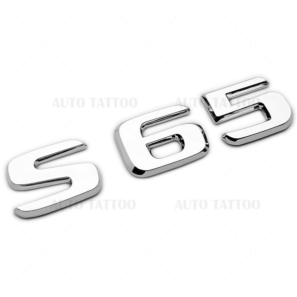 18-21 S 65 AMG Letter 3D Emblem Trunk Logo Nameplate Badge Decorate OEM Chrome