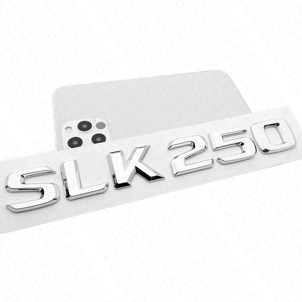 12-14 SLK 250 AMG Letter Emblem Trunk Logo Nameplate Badge Decorate Sport Chrome