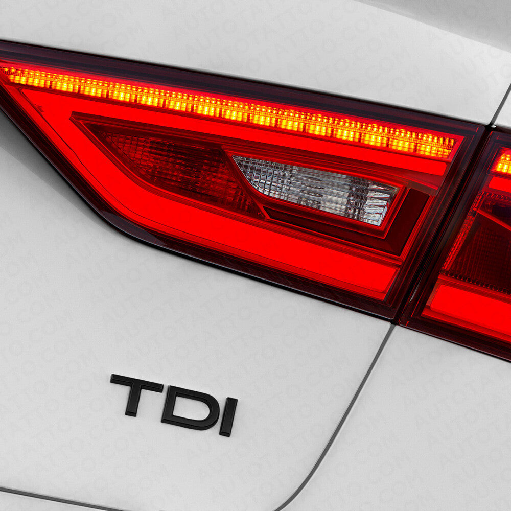 Audi Matte Black TDI Rear Letter Tail Nameplate Trunk Emblem Badge Quattro