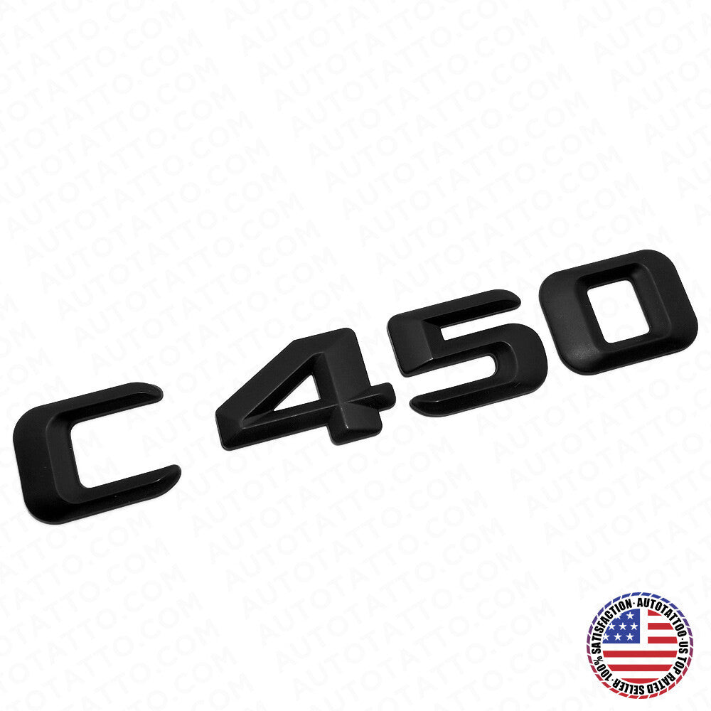 2016 C450 Emblem Trunk Lid Letter Logo Nameplate Badge Decorate AMG Matte Black