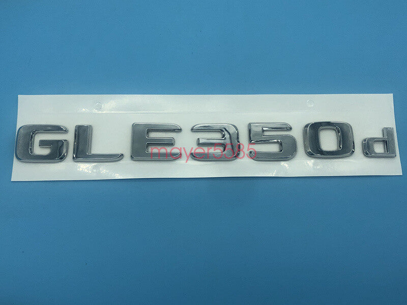 Chrome " GLE350d " Number Letters Rear Trunk Badge Emblem for Mercedes Benz GLE