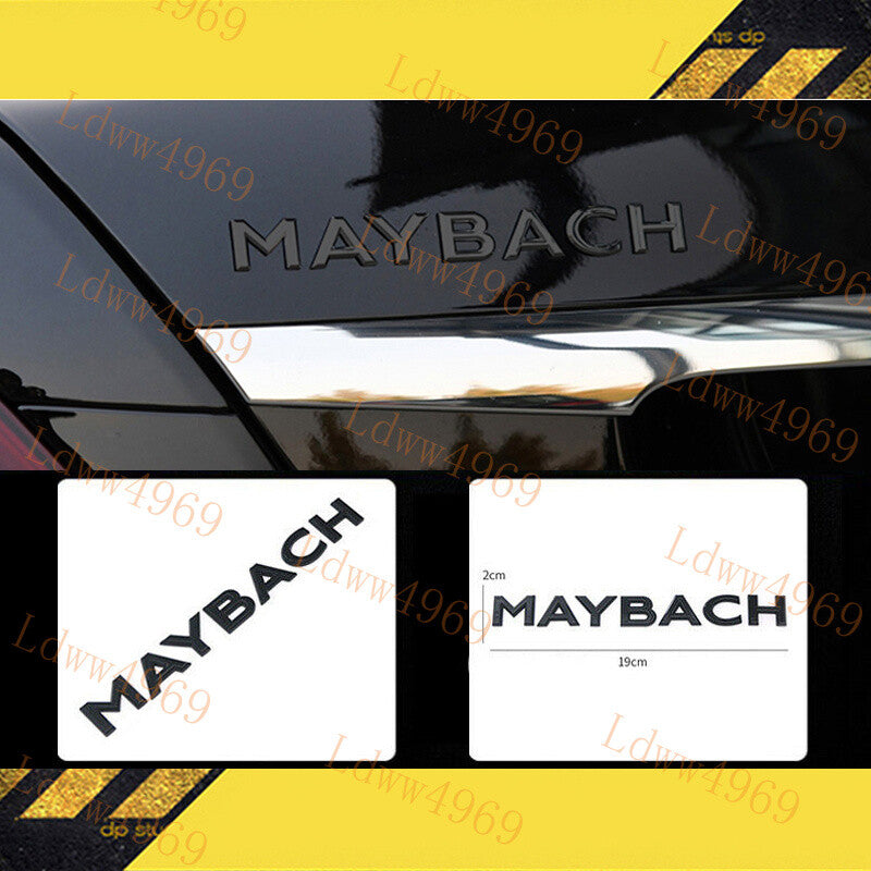 For S-Class W222 S600 Maybach Glossy Black Rear Trunk Emblem Decal Badge Sticker